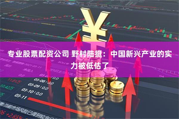专业股票配资公司 野村陆挺：中国新兴产业的实力被低估了