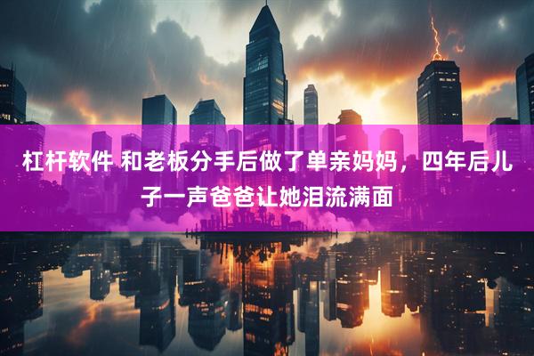 杠杆软件 和老板分手后做了单亲妈妈，四年后儿子一声爸爸让她泪流满面